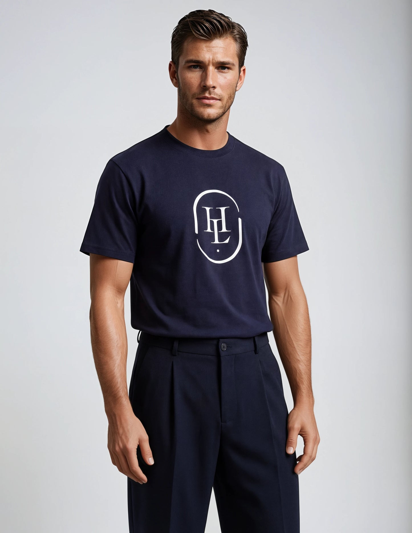 HULAM Signature Logo T-Shirt / Navy