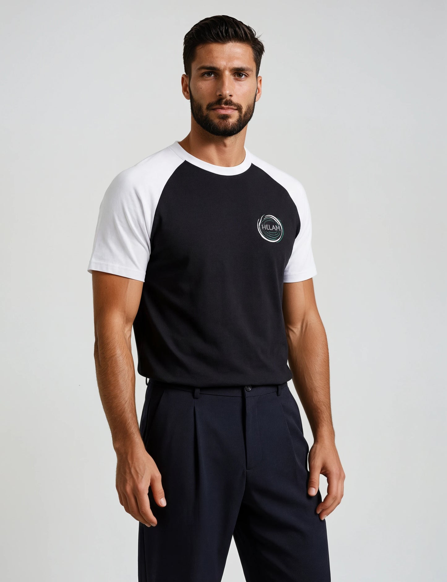 Raglan sleeves T-shirt Black & White