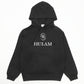 HULAM Unisex French Terry pullover Hoodie  Black