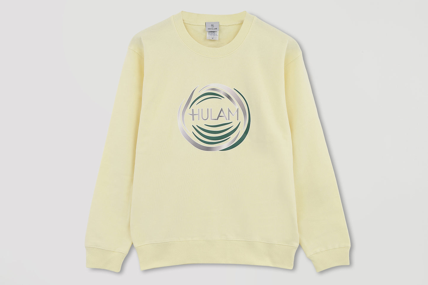 HULAM Unisex French Terry sweatshirt　Frost Yellow