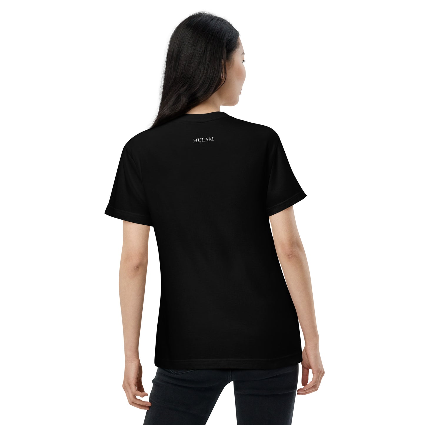 Baju t-shirt hitam HULAM berkualiti dewasa